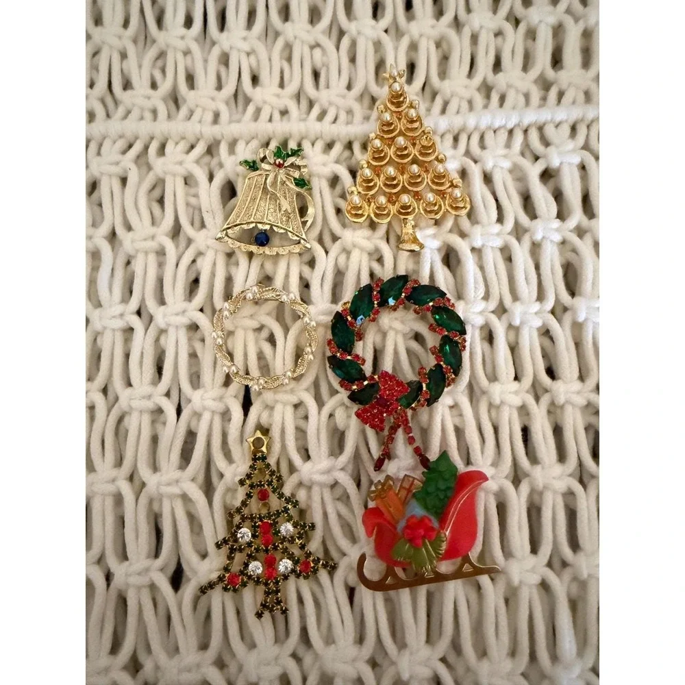 Vintage Jewelry Lot - Christmas Holiday Pin/Brooch - 6